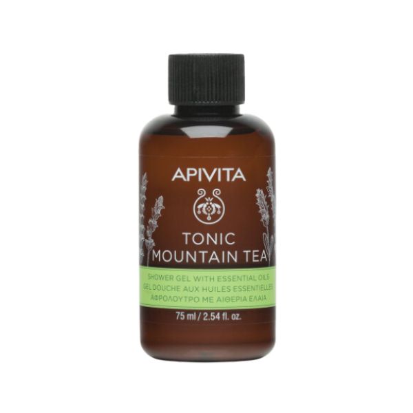 Apivita - Tonic Mountain Tea - Shower Gel with Essential Oils 75 ml