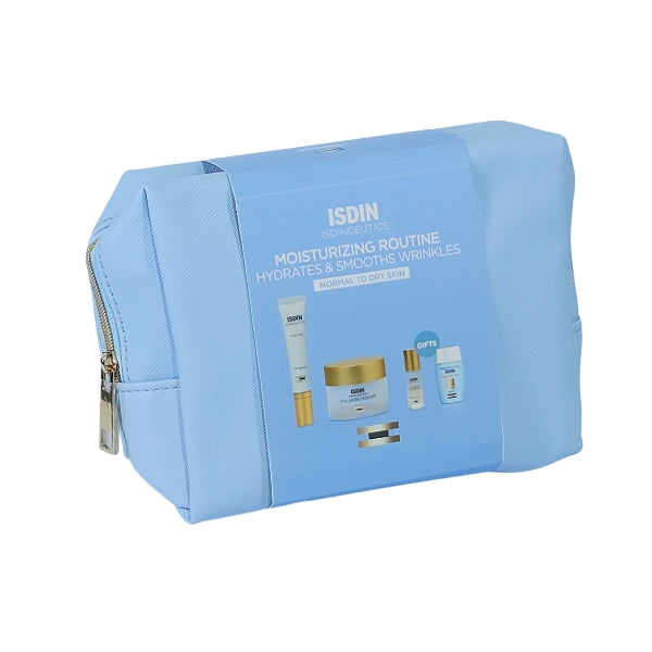 ISDIN - Blue Routine Set Hyaluronic Moisture Normal + K-Ox Eyes + FREE Minis And Pouch