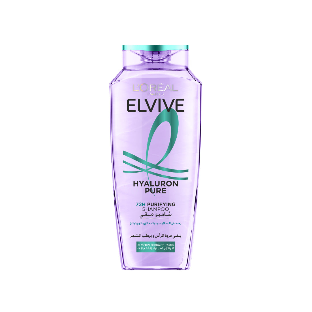 Elvive Hyaluron Pure Purifying Shampoo for Oily Roots And Dehydrated Lengths