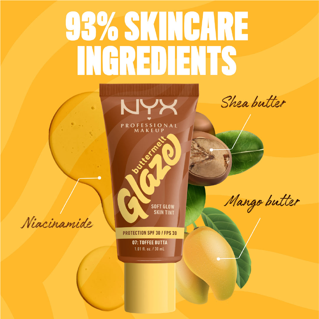 Buttermelt Glaze Soft Glow Skin Tint  SPF30, Foundation, 12H Wear