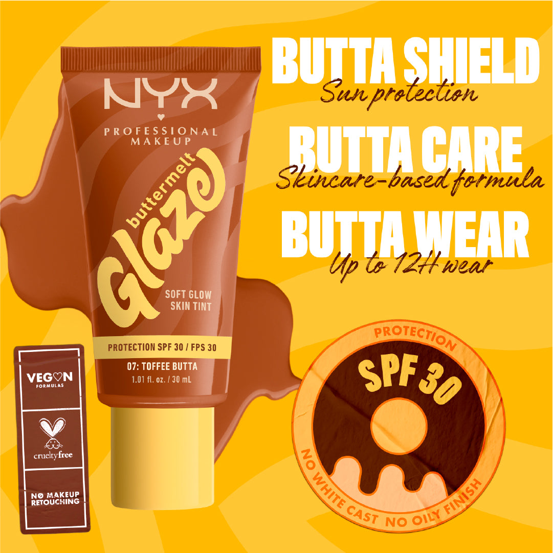 Buttermelt Glaze Soft Glow Skin Tint  SPF30, Foundation, 12H Wear