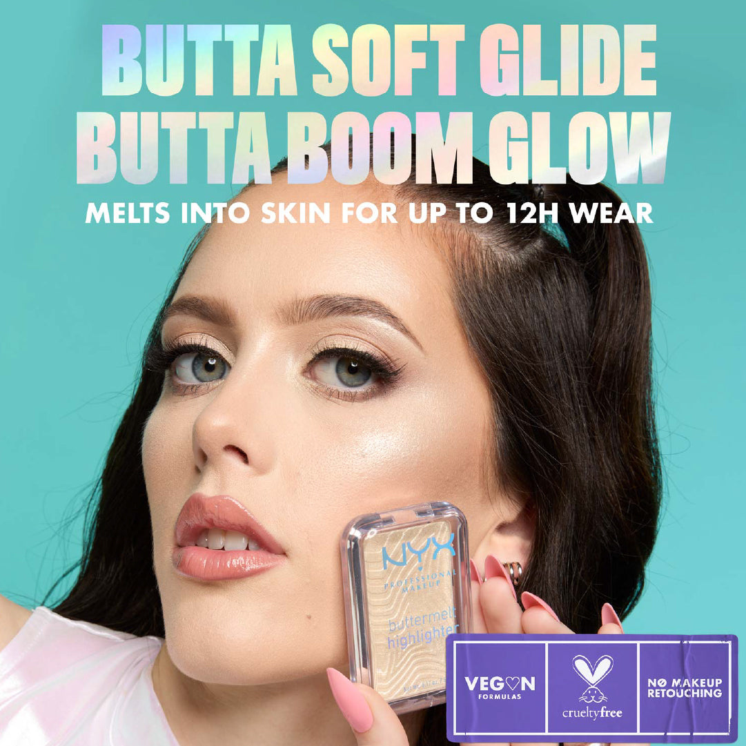 Buttermelt Highlighter, Powder Highlighter, 12 HR Wear, Fade & Transfer Resistant