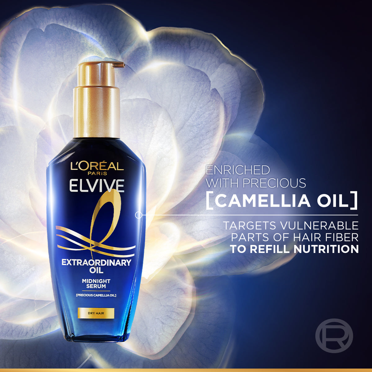 Elvive Extraordinary Oil Midnight Serum 100ml - For Dry Hair