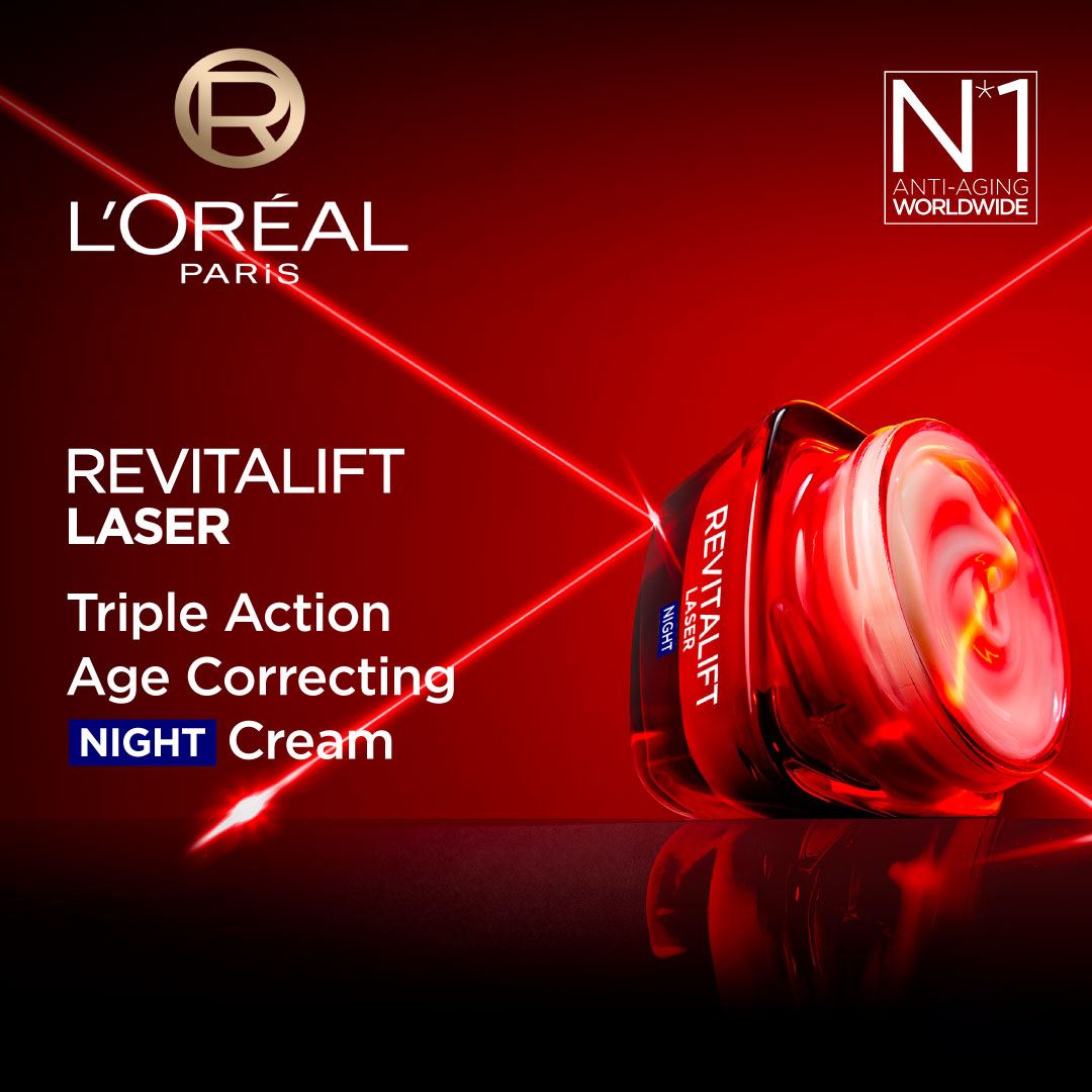 Revitalift Laser x3 Anti-Aging Moisturizing Night Cream, against Wrinkles and Signs of Aging, with Pro-Retinol, 50ml
