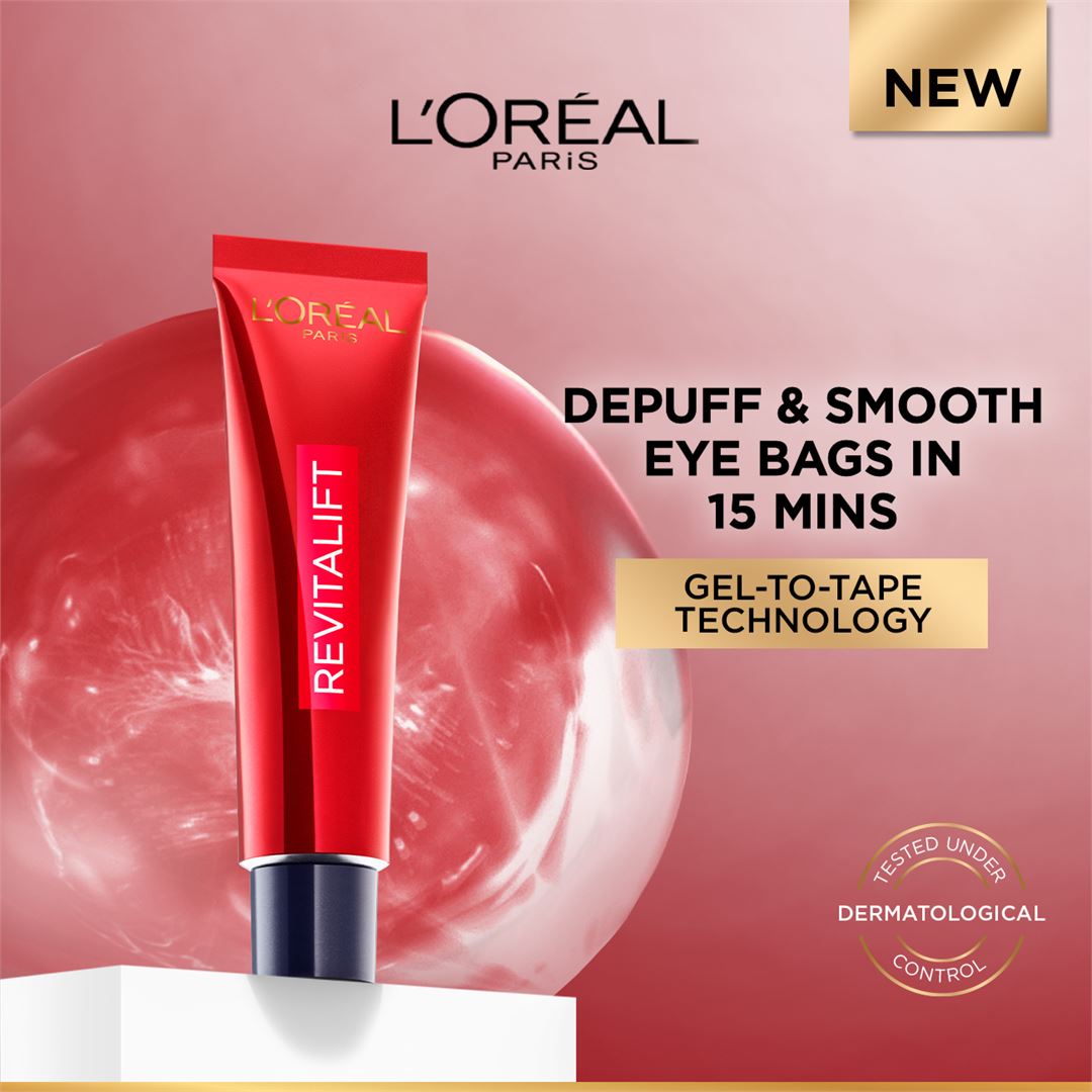 Revitalift Triple Power Eye Bag Instant Corrector with Gel-to-tape Technology To Depuff, Smooth, And Firm Eye Bags, 15ml