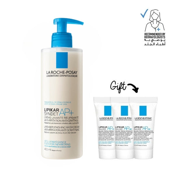 Lipikar Syndet Body Wash + 3x FREE Gel Lipikar Baume 15 ML
