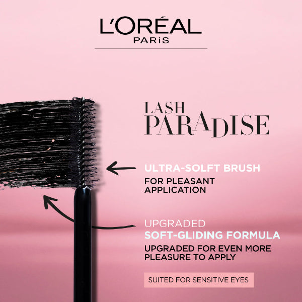 Lash Paradise 24 Hour, Volumizing and Lengthening Black Mascara- Washable - Features