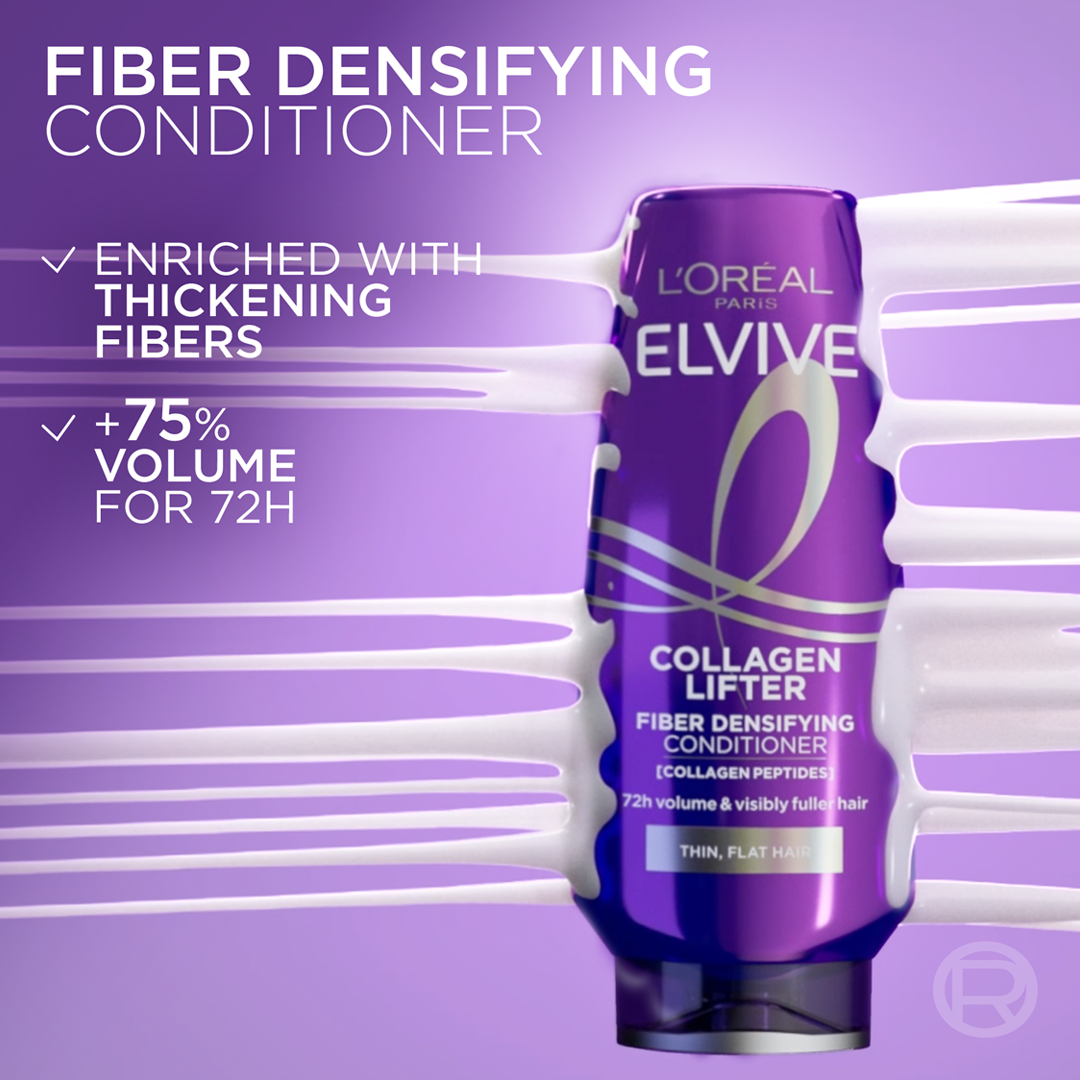 Elvive Collagen Lifter Hair Fibers Thickening Conditioner for Fine Involutionary Hair 200ml