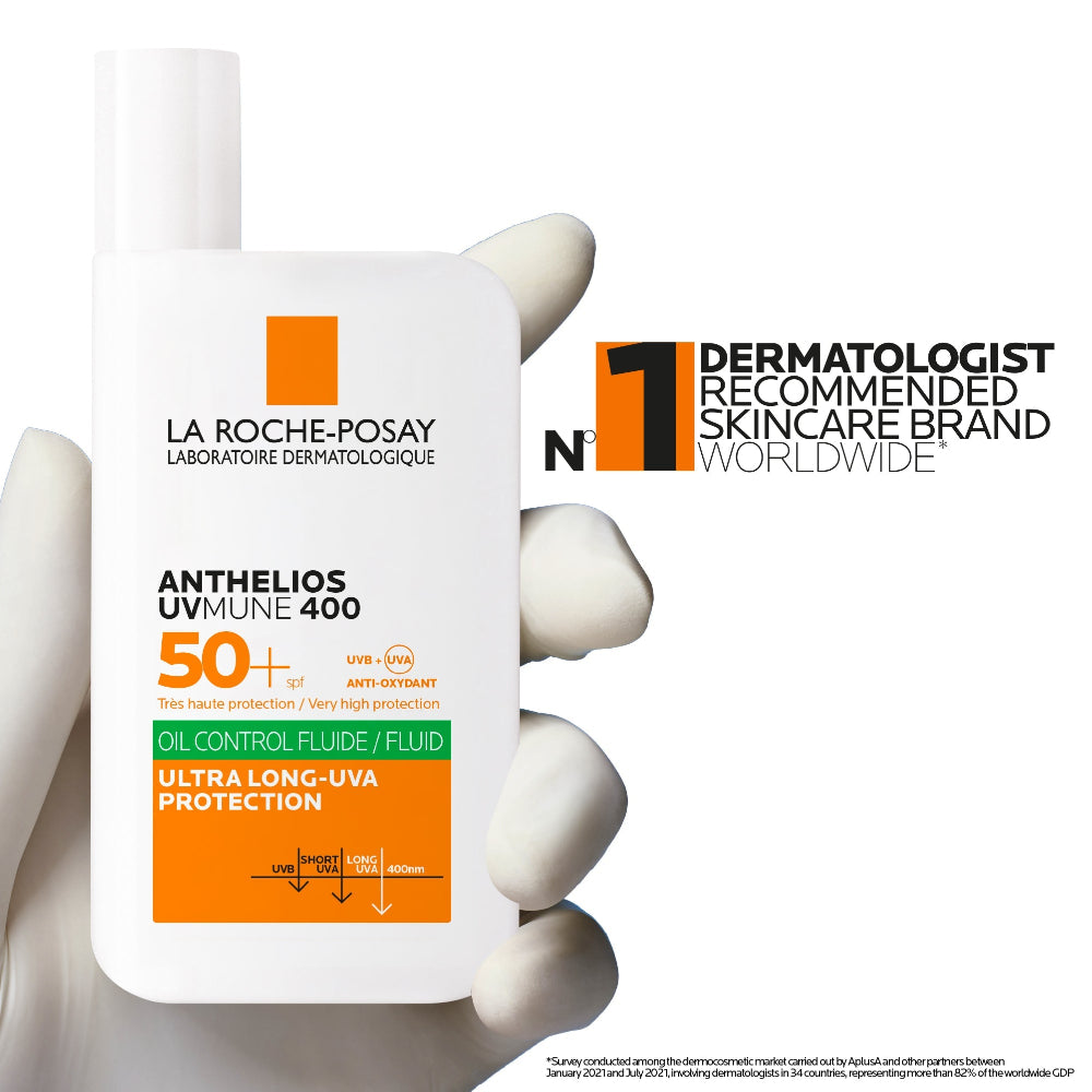 Anthelios UVMune 400 Oil Control Invisible Fluid Sunscreen SPF 50+ for Oily Skin