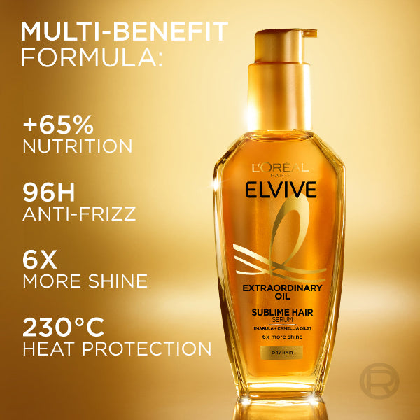 Elvive Extraordinary Hair Oil Treatment, Non-Sticky Serum For Dry Hair