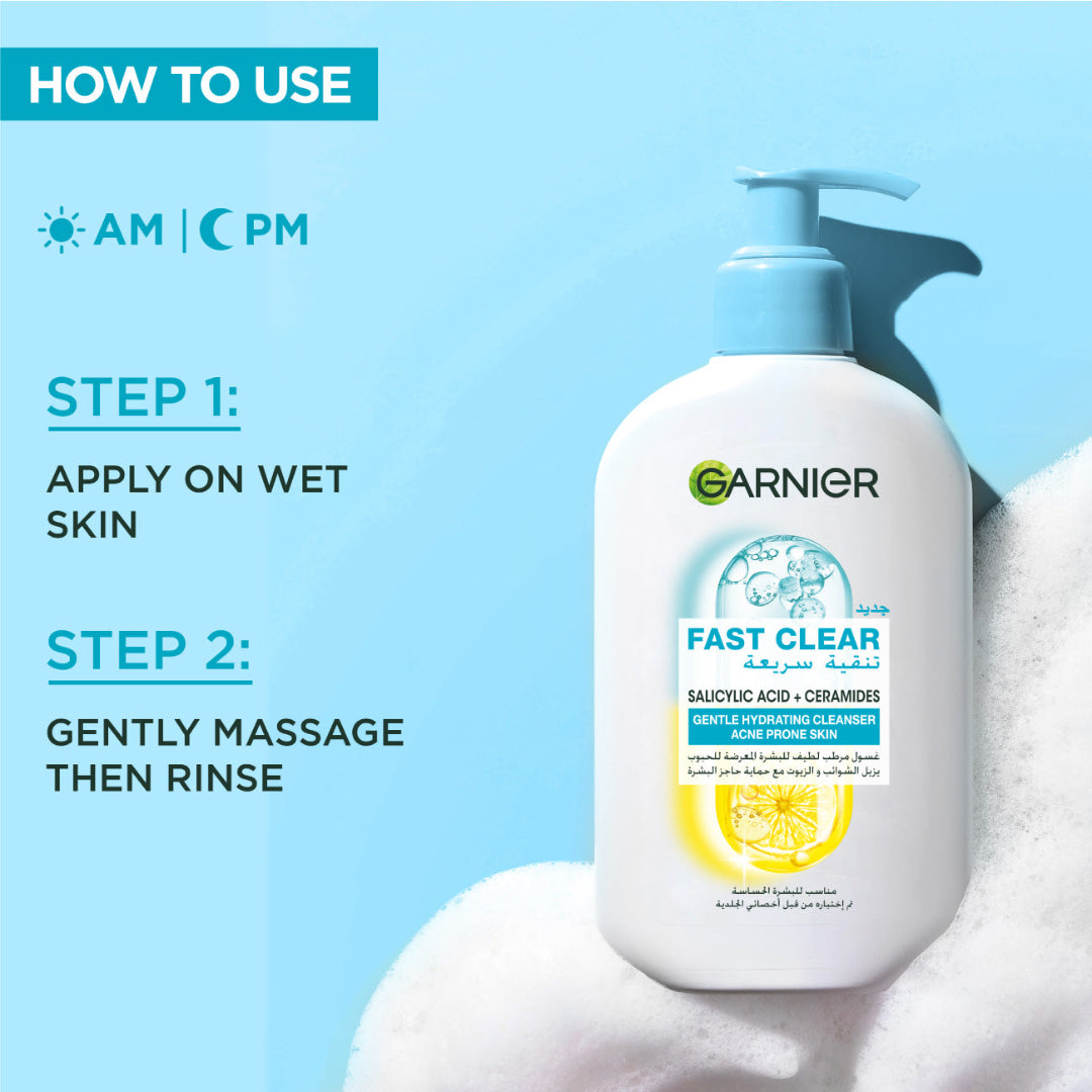 Fast Clear Gentle Cleanser Hydrating Face Wash how to use 