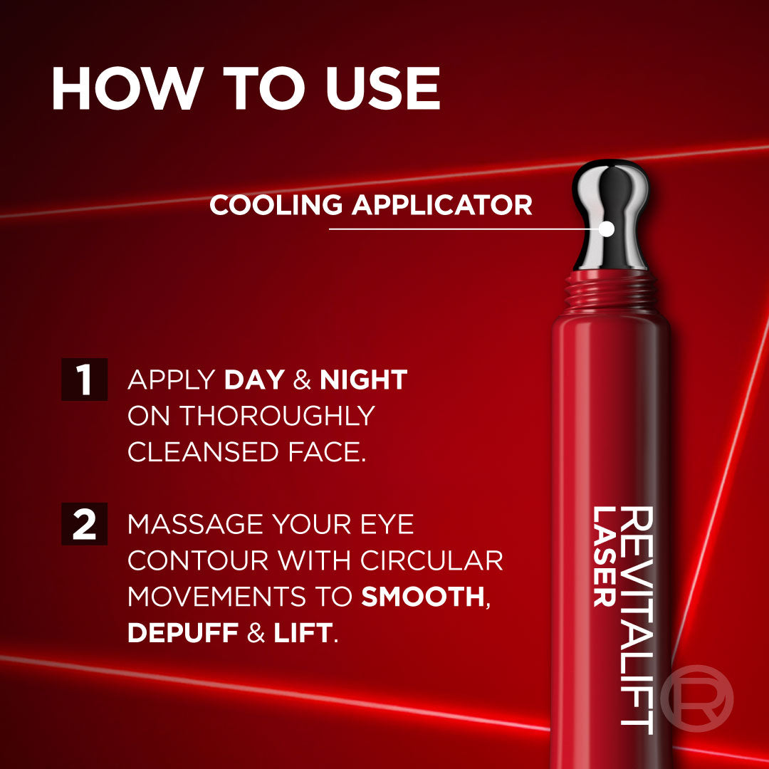 L’Oréal Revitalift Laser eye cream 15ml anti aging with pro retinol hyaluronic acid cooling applicator