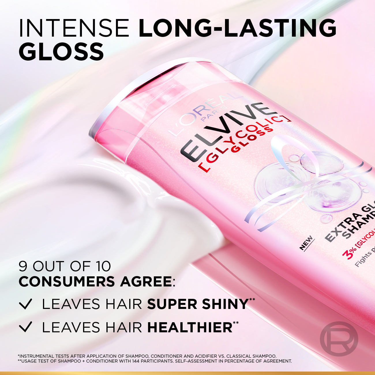Elvive Glycolic Gloss Shampoo home glossing treatment 3% [Gloss Complex] with Glycolic Acid