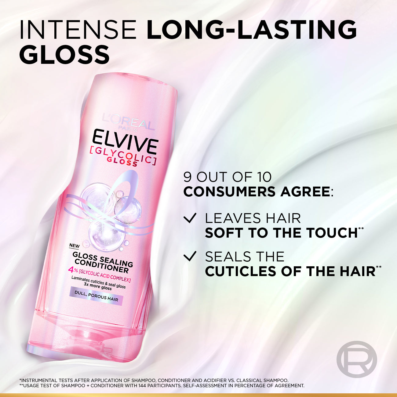 Elvive Glycolic Gloss Conditioner home glossing treatment 5% [Gloss Complex] with Glycolic Acid