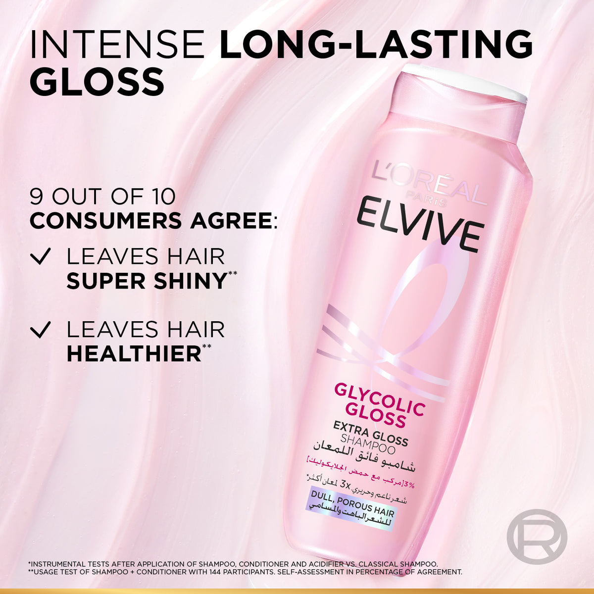 Elvive Glycolic Gloss Shampoo home glossing treatment 3% [Gloss Complex] with Glycolic Acid