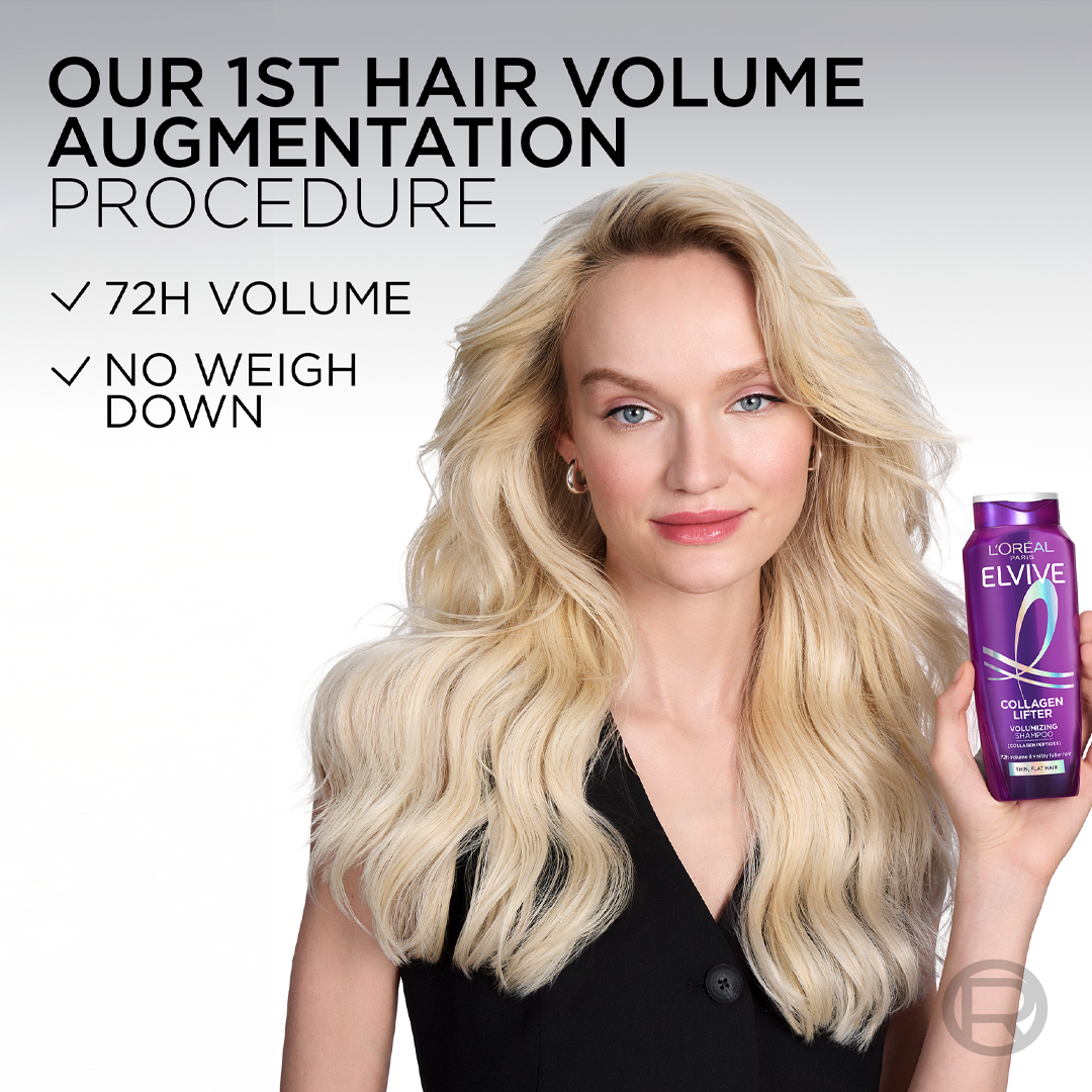 Elvive Collagen Peptide + Lifter 72h volume Clear formula