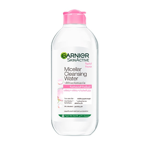 Micellar Water Facial Cleanser and Makeup Remover Pink for Sensitive Skin 400ml