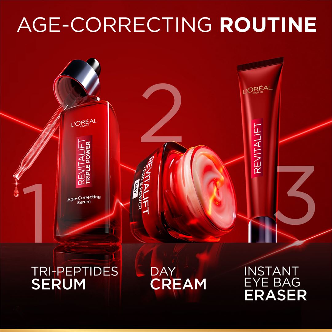 Revitalift Triple Power Eye Bag Instant Corrector with Gel-to-tape Technology To Depuff, Smooth, And Firm Eye Bags, 15ml