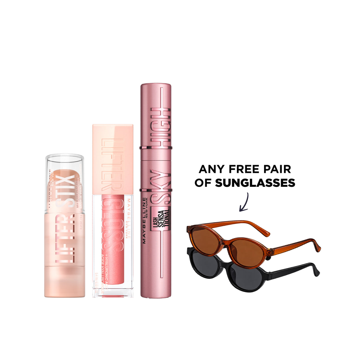 Lifter Stix + Lifter Gloss + Sky High Mascara + Free Pair Of Sunglasses At 25% OFF