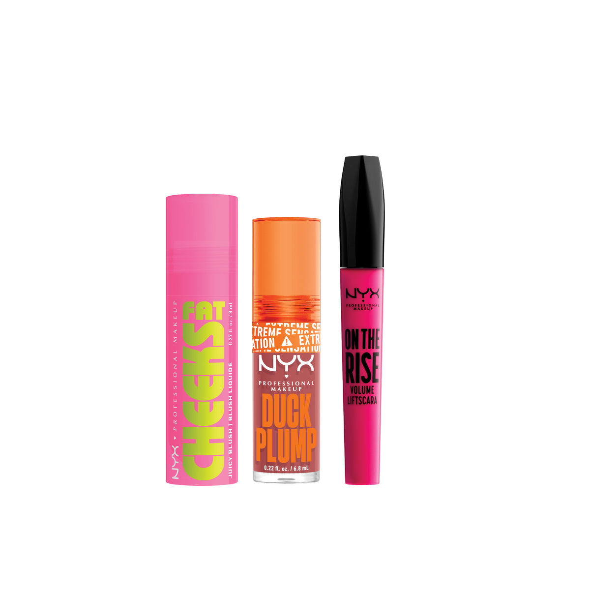 Fat Cheeks Juicy Blush + Duck Plump Lip Gloss + On The Rise Mascara At 25% OFF