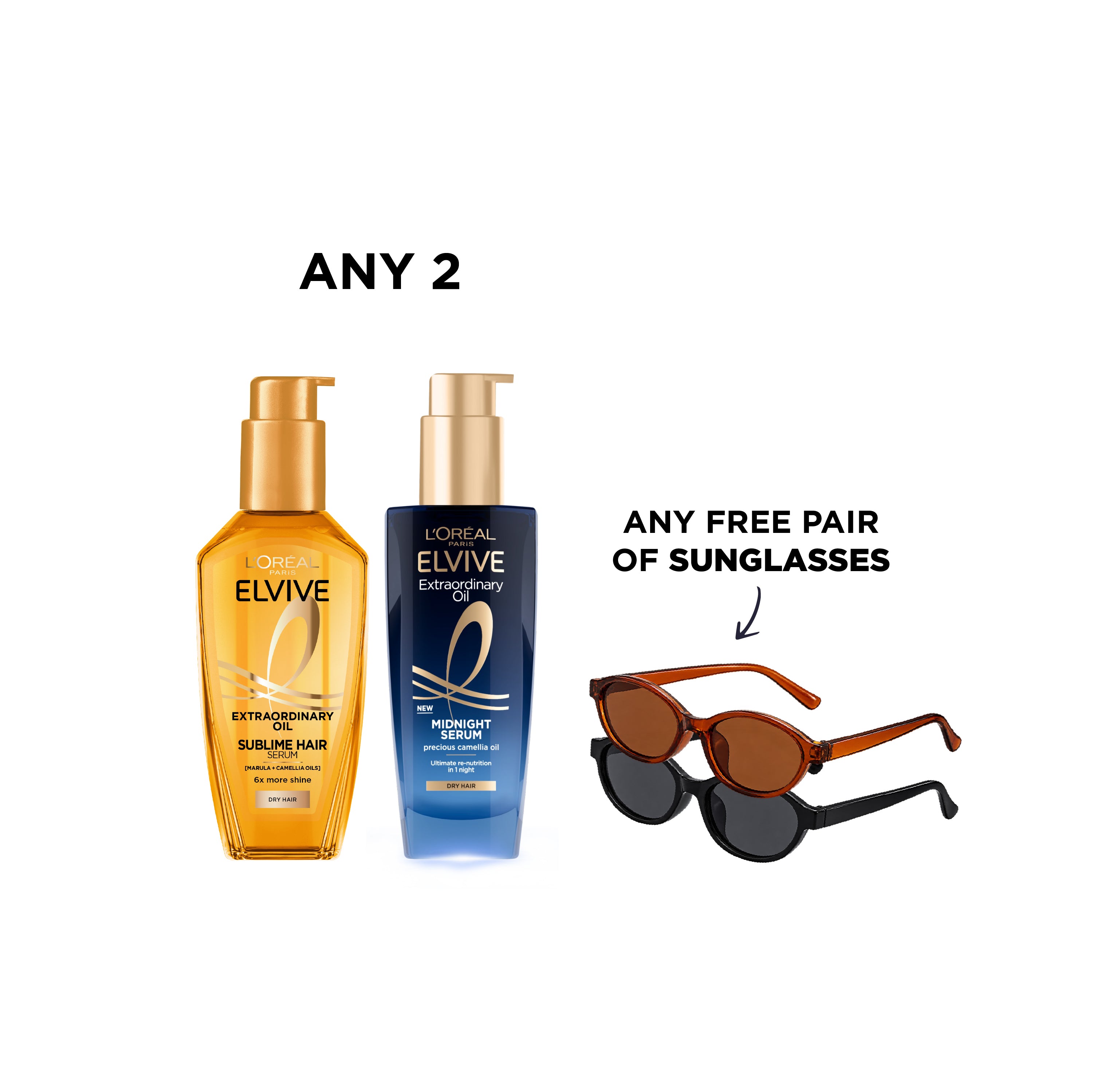 2x Elvive Treatment + FREE Pair Of Sunglasses At 25% OFF