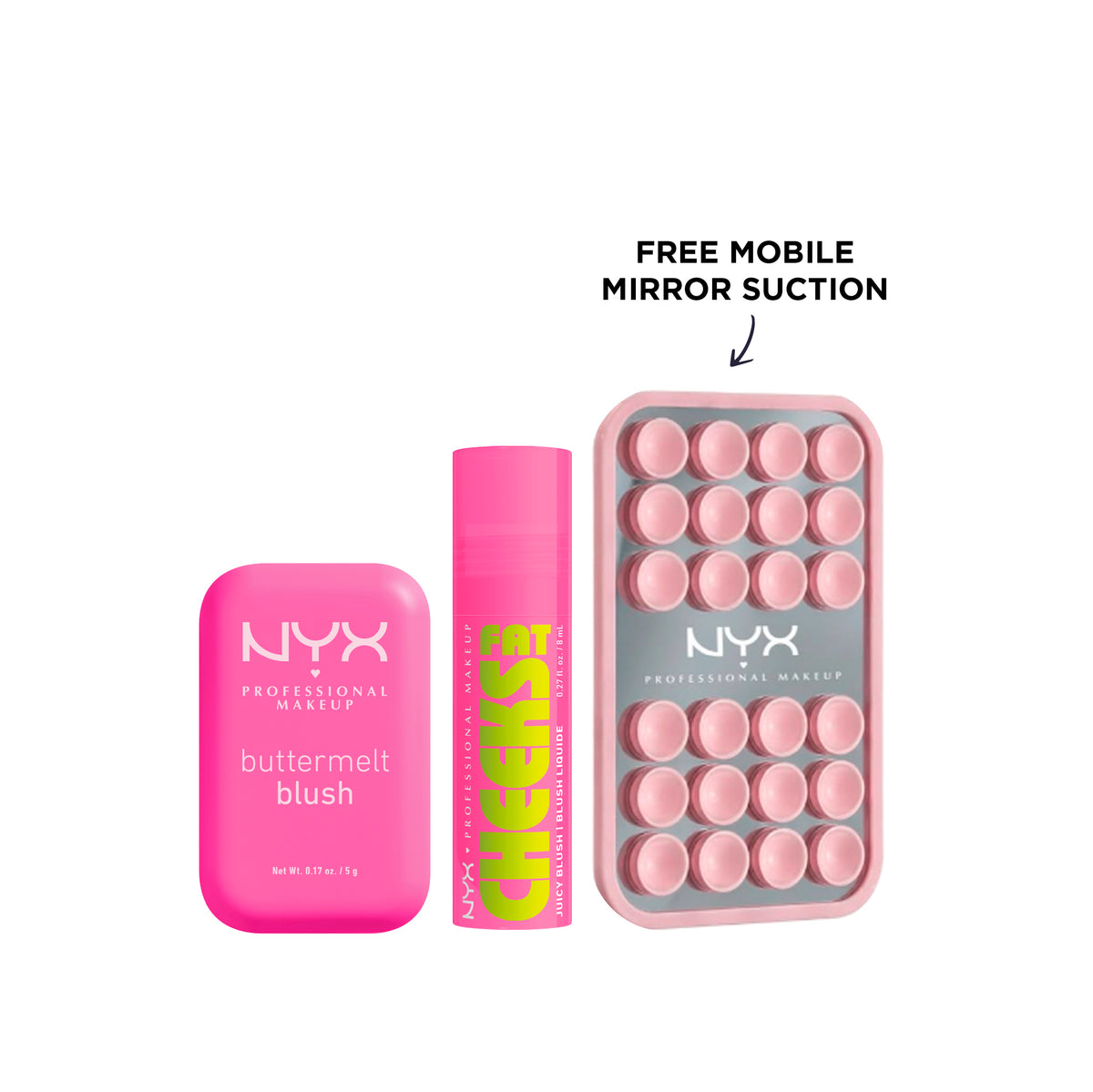 Buttermelt Blush + Fat Cheeks Juicy Blush + FREE Mirror Suction At 20% OFF