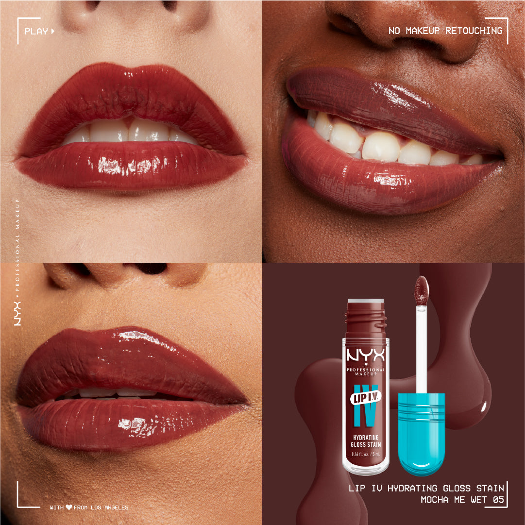 Lip IV Hydrating Gloss Stain, Lip Gloss, Up to 12HR Hydration