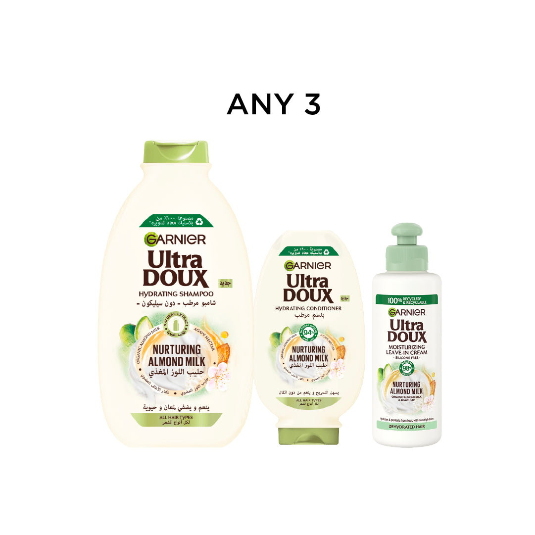 Ultra Doux Shampoo + Conditioner + Leave-In At 20% OFF
