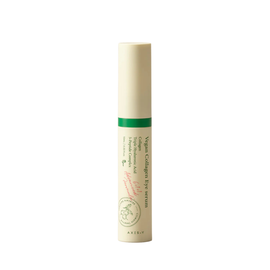 Axis-Y Vegan Collagen Eye Serum with metal applicator for dark circles and wrinkles