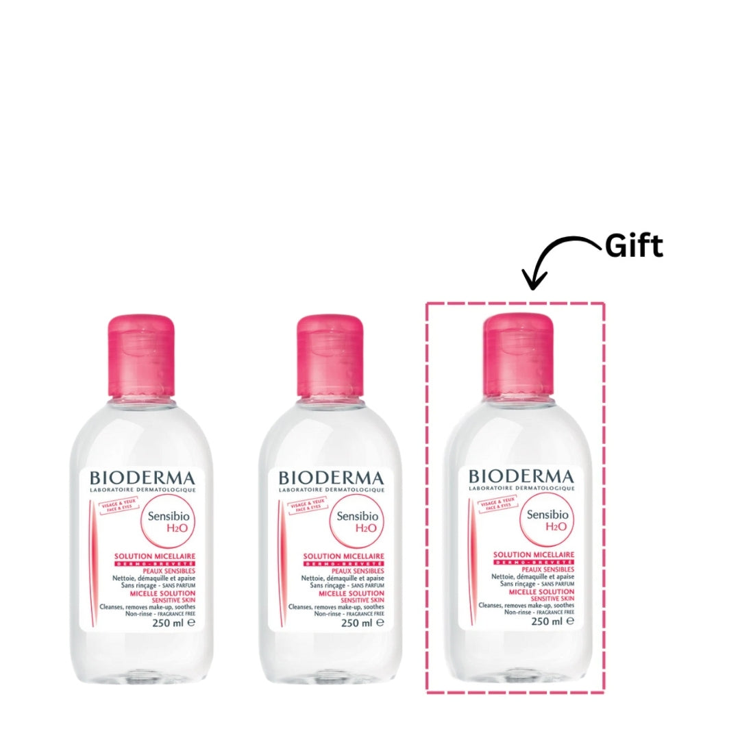 2x Sensibio H2O Eau Micellaire Demaquillant + FREE Full Size