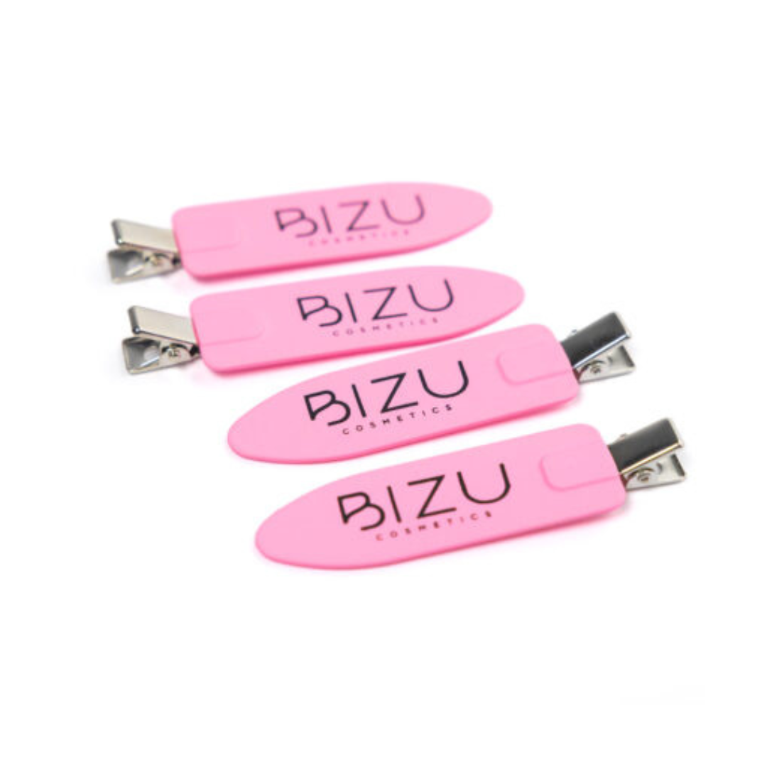 Bizu no bend hair clips set of 4 crease-free styling clips for makeup and hairstyling