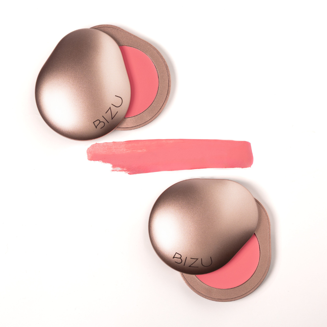 Bizu silky matte blush creamy lightweight long lasting blush coral  shade