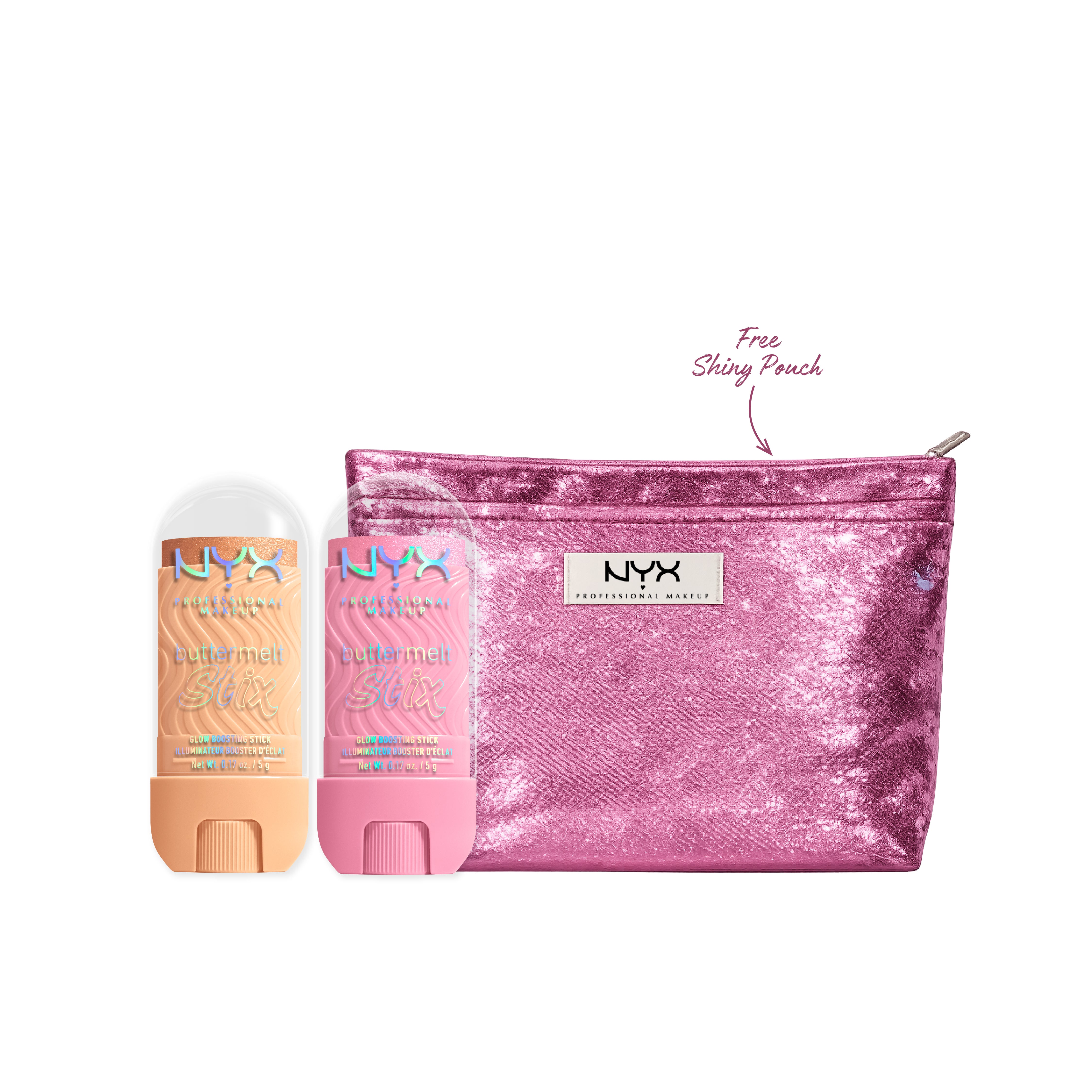2x Buttermelt Glow Boosting Highlighter Stix + FREE Shiny Pouch