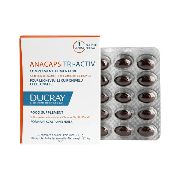 Ducray Anacaps Tri-Activ Food Supplement For Hair, Scalp And Nails