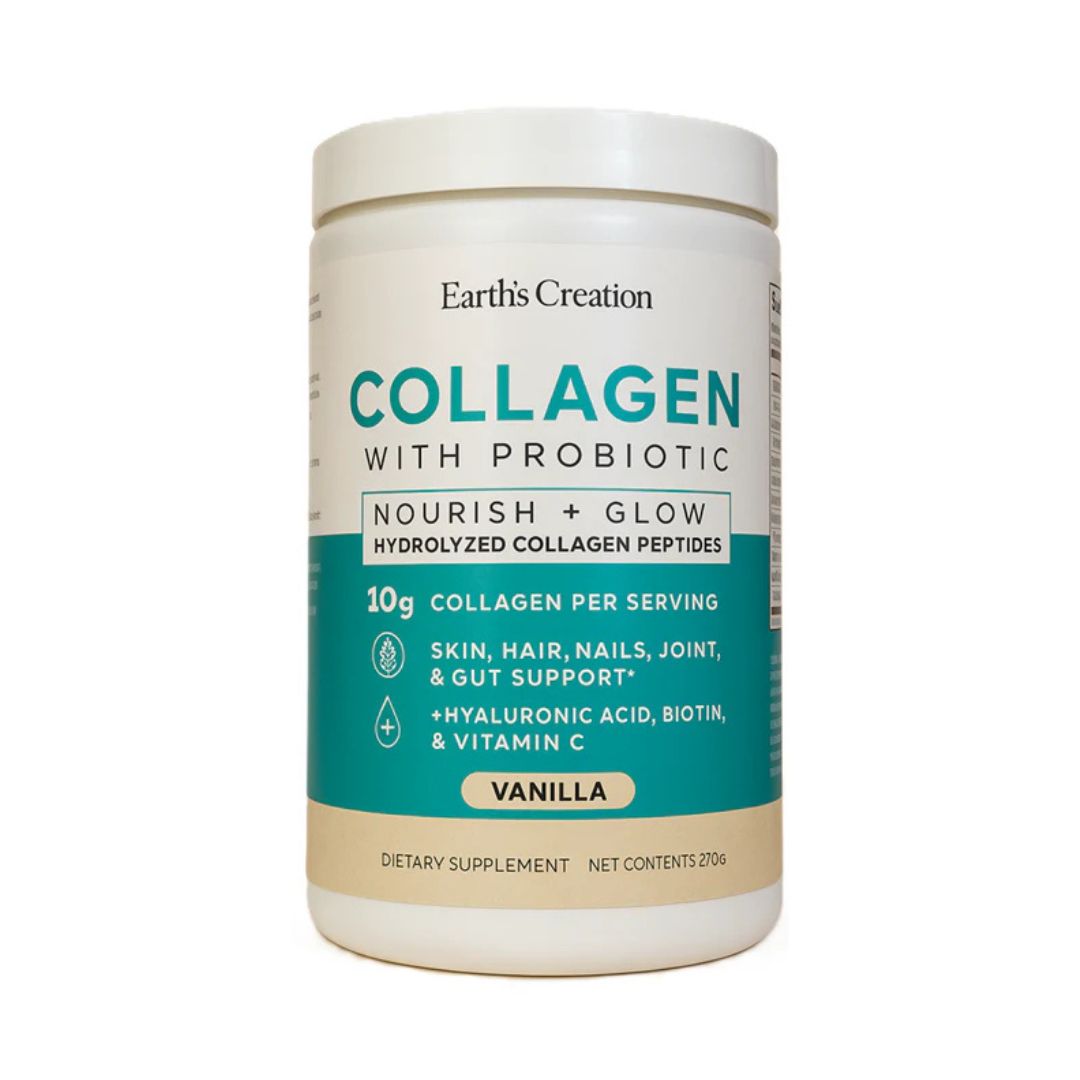 Earth’s Creation Vanilla Collagen with Probiotics 