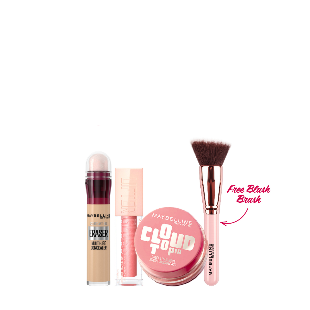 Instant Age Concealer + Lifter Lip Gloss + Cloudtopia Blush + FREE Brush At 15% OFF