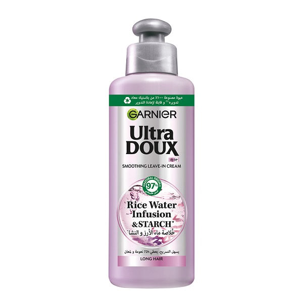 Garnier Ultra Doux Rice Water Infusion & Starch, Leave In Cream, for Long Hair | 200ML