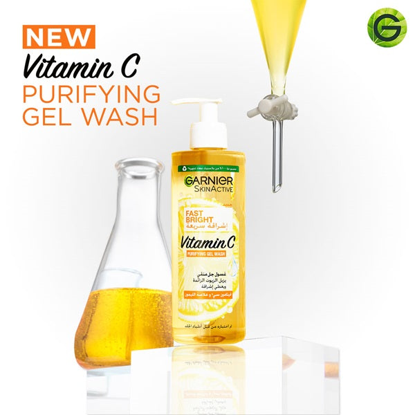 Garnier - Fast Bright Vitamin C Brightening Purifying Face Gel Wash
