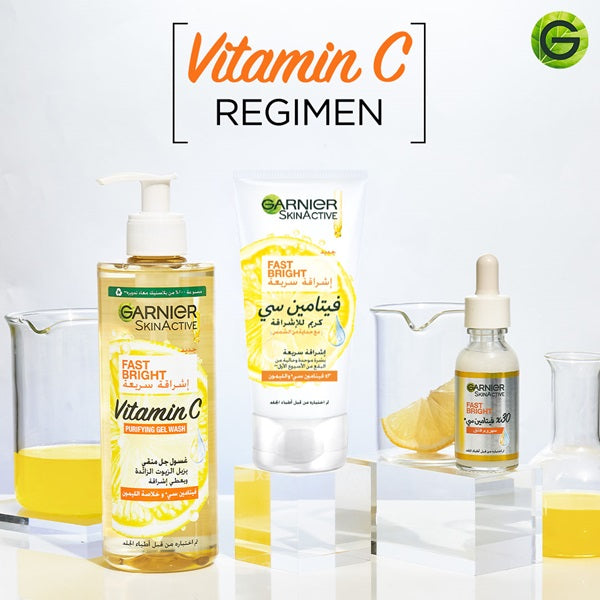 Garnier - Fast Bright Vitamin C Brightening Purifying Face Gel Wash