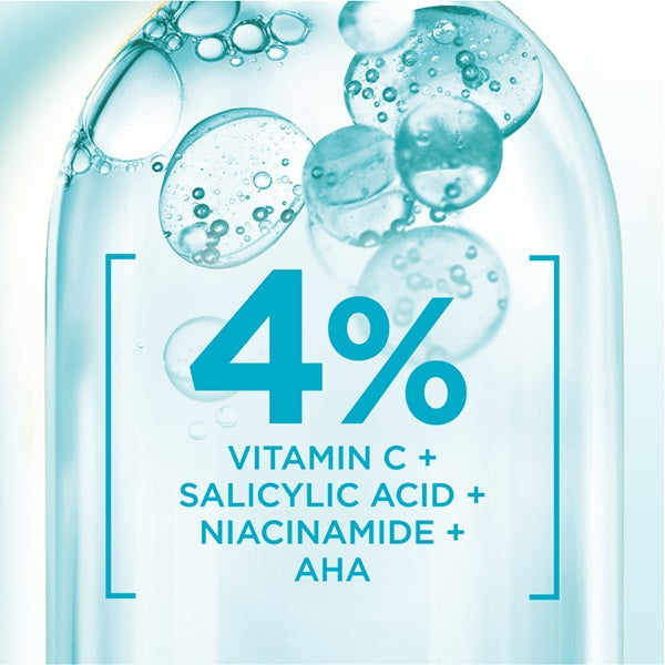 Garnier - Fast Clear 4% Salicylic Acid, Vitamin C, Niacinamide, AHA - Anti-Acne Treatment Booster Serum