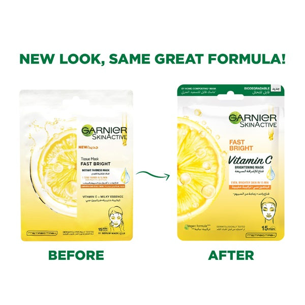 Garnier - Fast Fairness Tissue Mask For uneven & Dull Skin