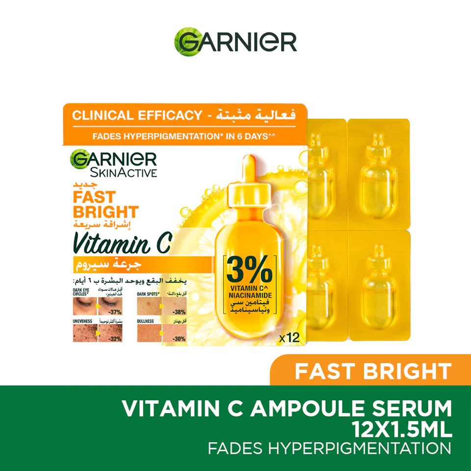 Garnier - Skin Active Fast Bright Hyperpigmentation Ampoule Serum Multipack (12 X 1.5ML)