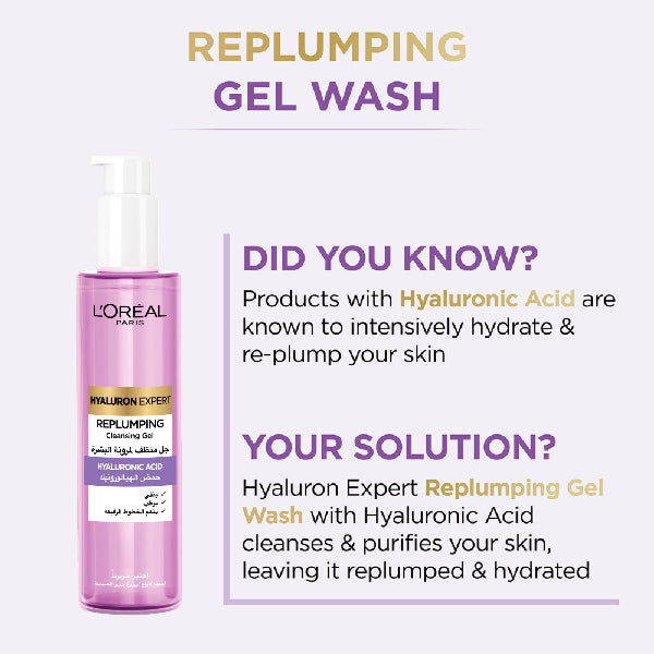 Hyaluron Expert Replumping Cleansing Gel Wash with Hyaluronic Acid - Features