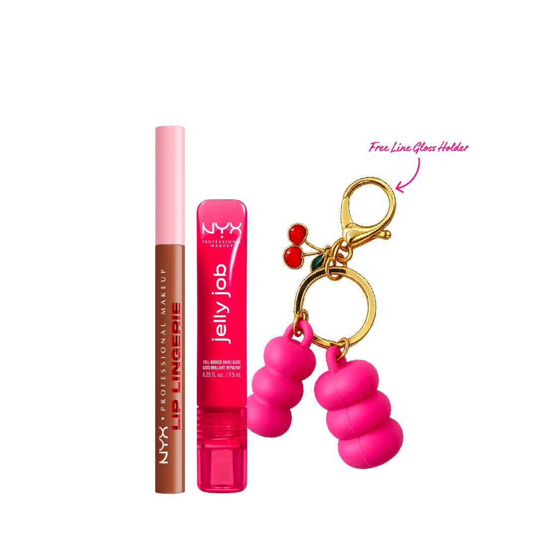 Lip Lingerie Lip Liner Stain + Jelly Job Full-Bodied High Shine Gloss + FREE Line Gloss Holder