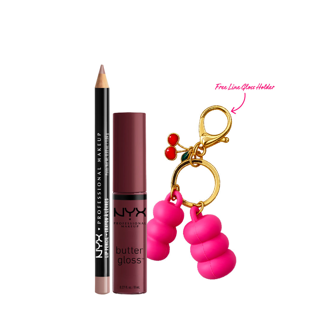 Slim Lip Liner Pencil + Butter Gloss Lip Gloss + FREE Line Gloss Holder