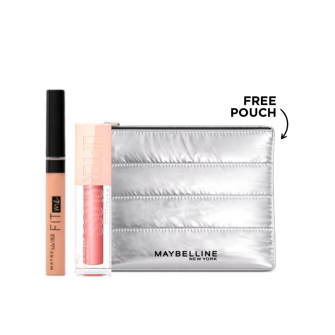 Fit Me Concealer + Lip Gloss + FREE Pouch At 20% OFF