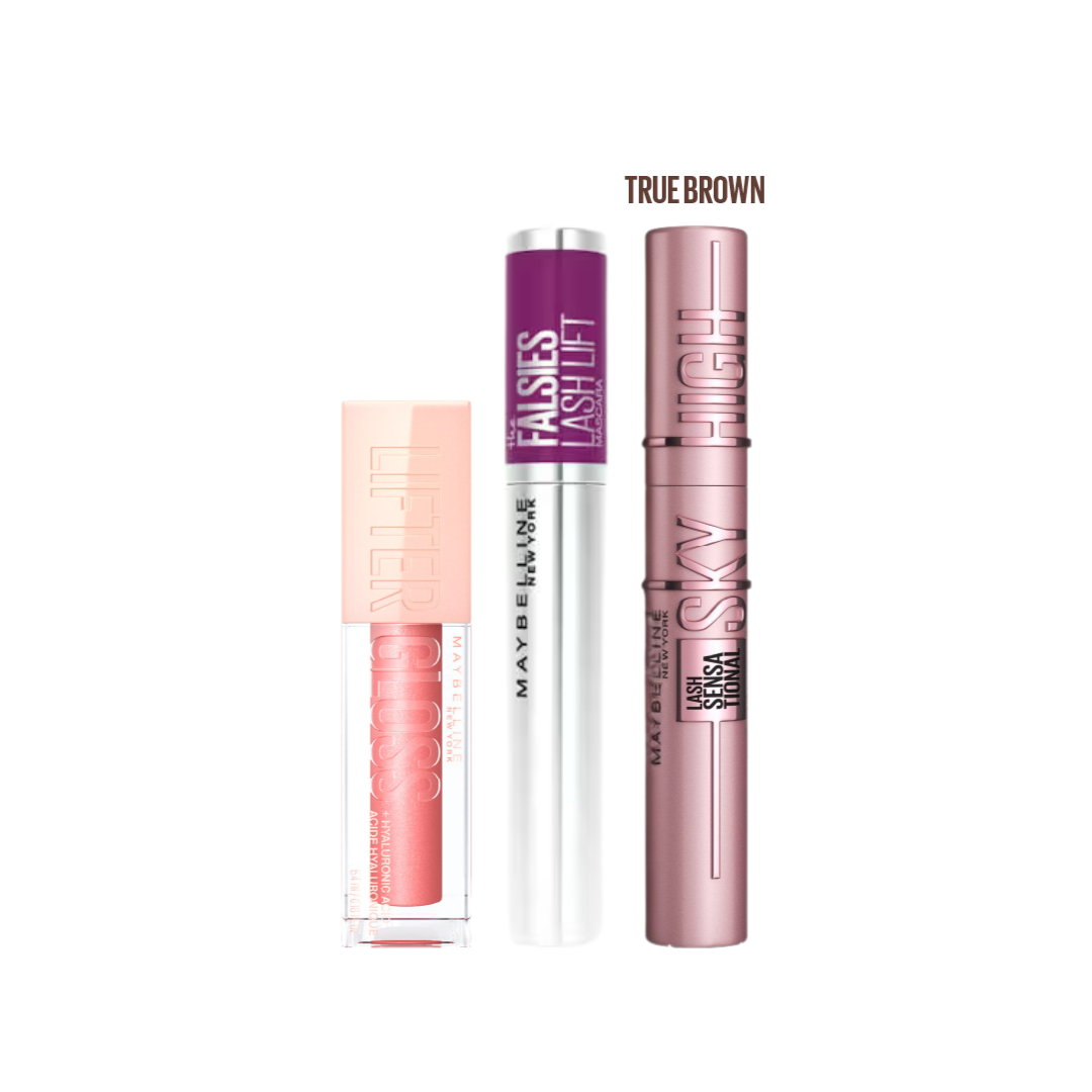 Lifter Gloss Lip Gloss + Falsies Mascara + True Brown Sky High Mascara At 25% OFF