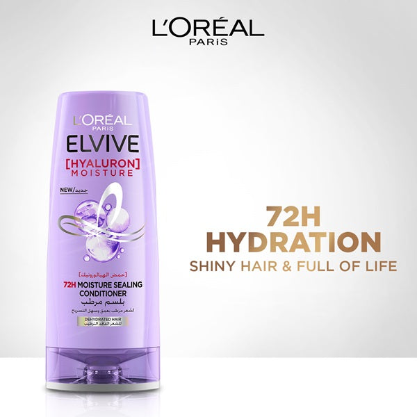 L'Oreal Paris - Elvive Hyaluron Moisture 72H Sealing Conditioner for Dehydrated Hair-200 mL