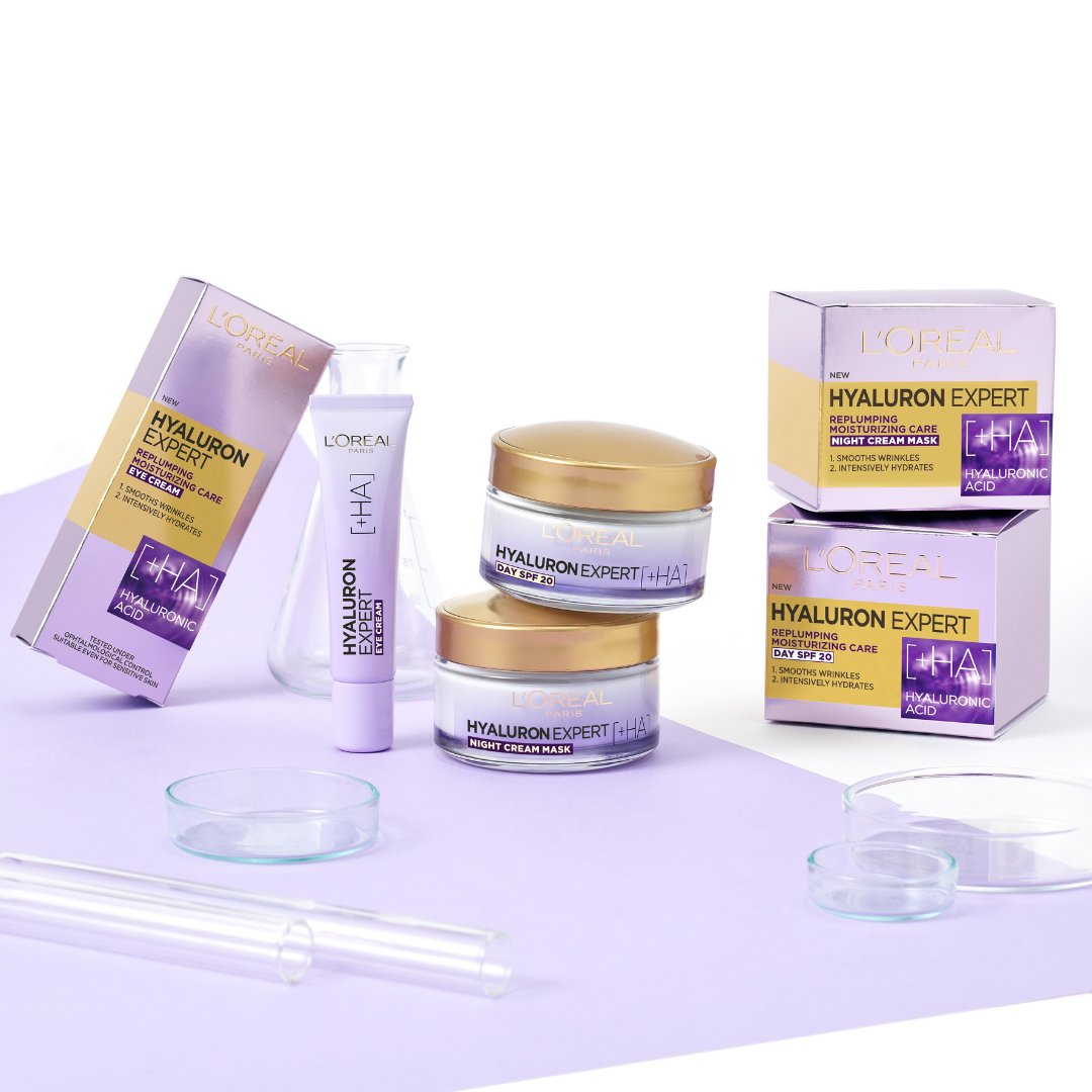 L'Oreal Paris - Hyaluron Expert Moisturiser and Anti-Aging Eye Cream with Hyaluronic Acid