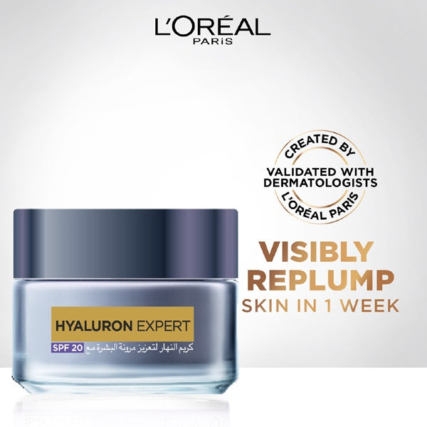 L'Oreal Paris - Hyaluron Expert Moisturiser and Plumping Anti-Aging Day Cream with Hyaluronic Acid